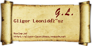 Gligor Leonidász névjegykártya